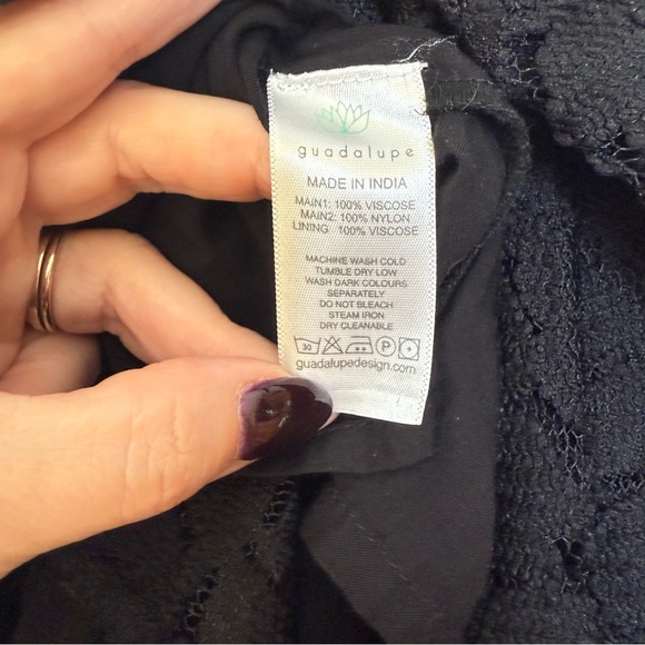 Guadalupe Tiered Ruffled Lace Black Maxi Skirt Size Medium Whimsigoth Victorian - Picture 7 of 7